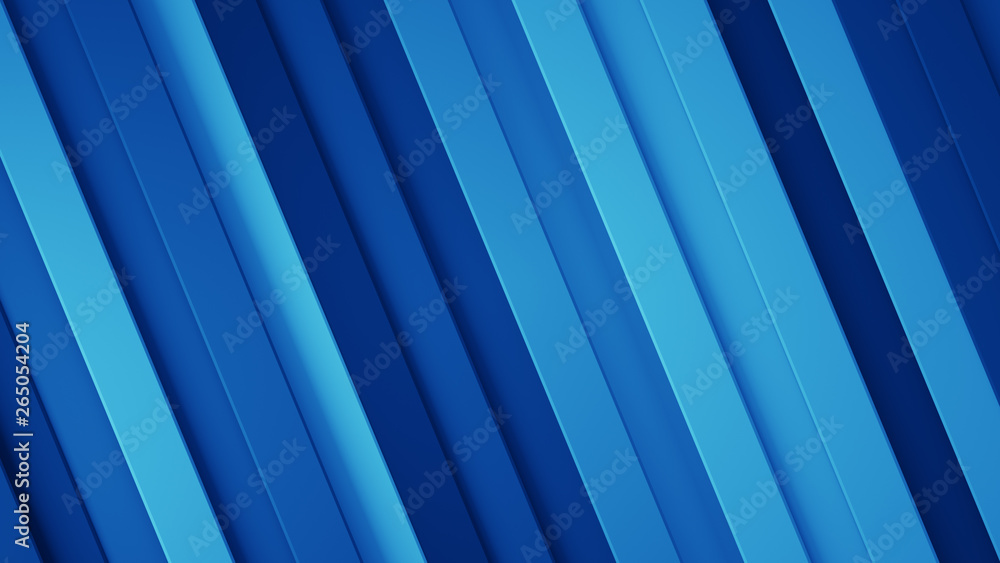 Obraz premium Blue background with diagonal stripes 3D rendering