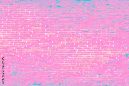 Pink brick wall
