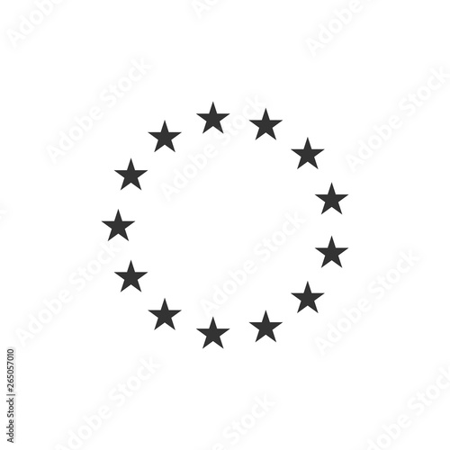 Stars in circle icon isolated. Flat design. Vector Illustration
