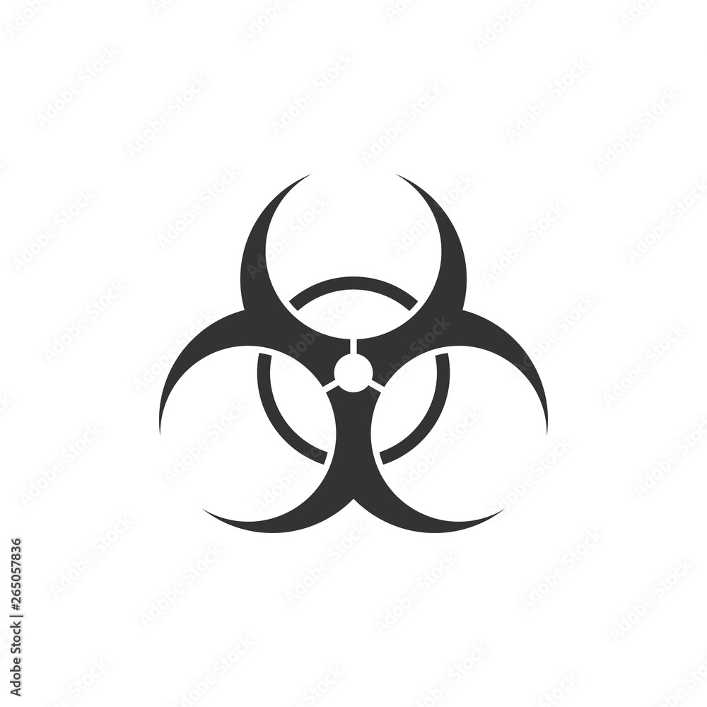Biohazard symbol icon isolated. Flat design. Vector Illustration Biohazard symbol icon isolated. Flat design. Vector Illustration