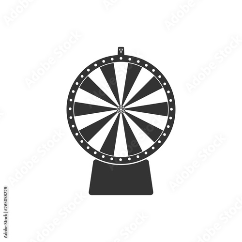 Lucky wheel icon isolated. Flat design. Vector Illustration