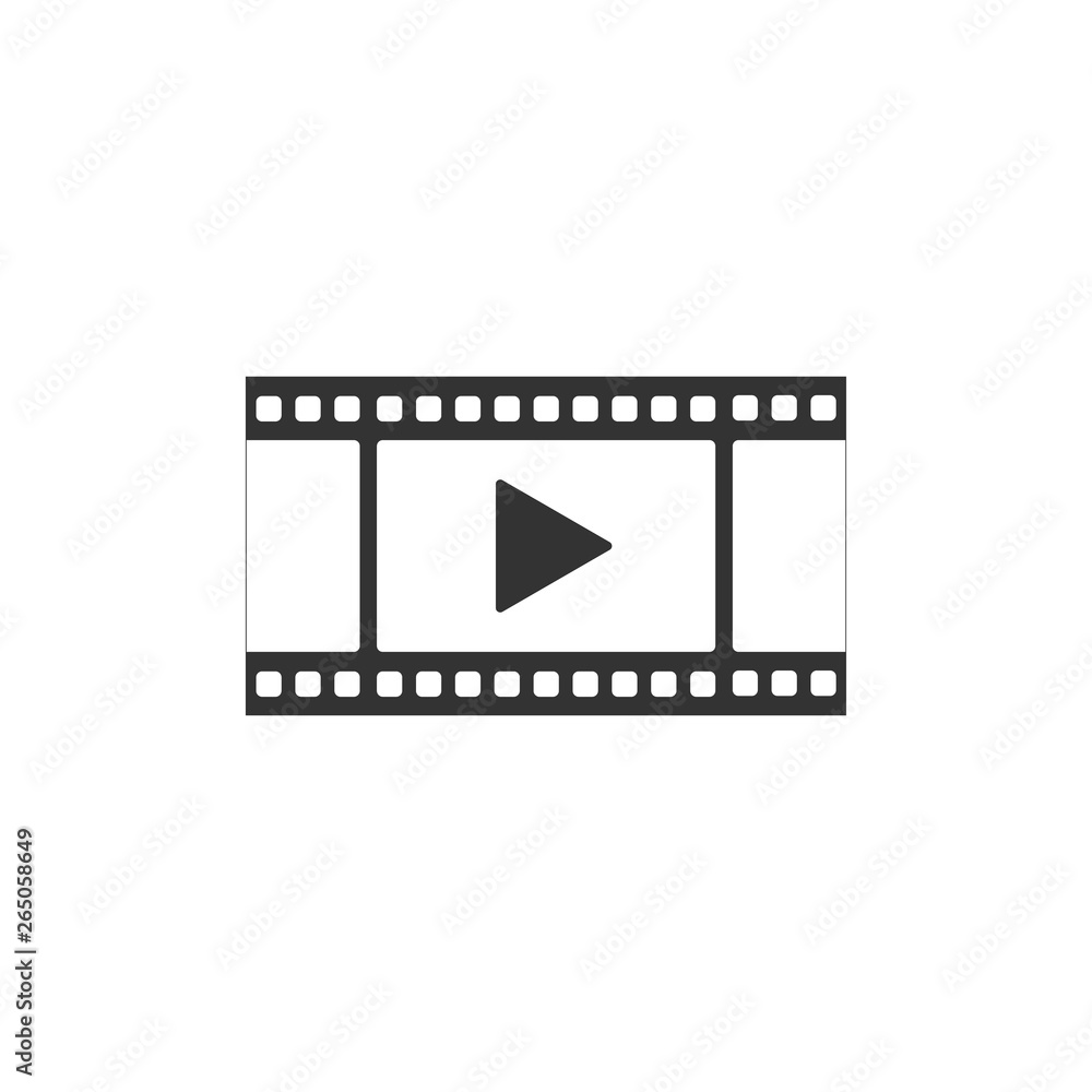 Play Video icon isolated. Flat design. Vector Illustration Play Video icon isolated. Flat design. Vector Illustration