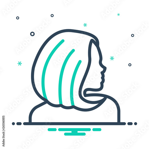 Mix line icon for hair follicle