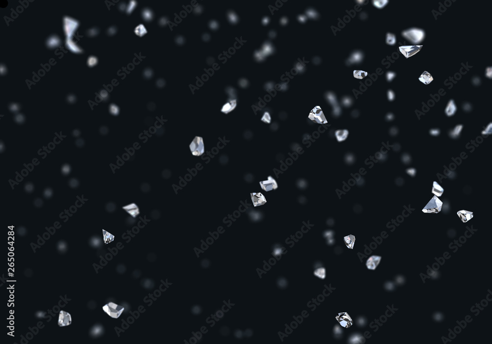 3D illustration broken glass background 3D illustration broken glass background