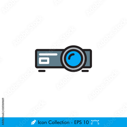 Projector Icon / Vector - In Color Design