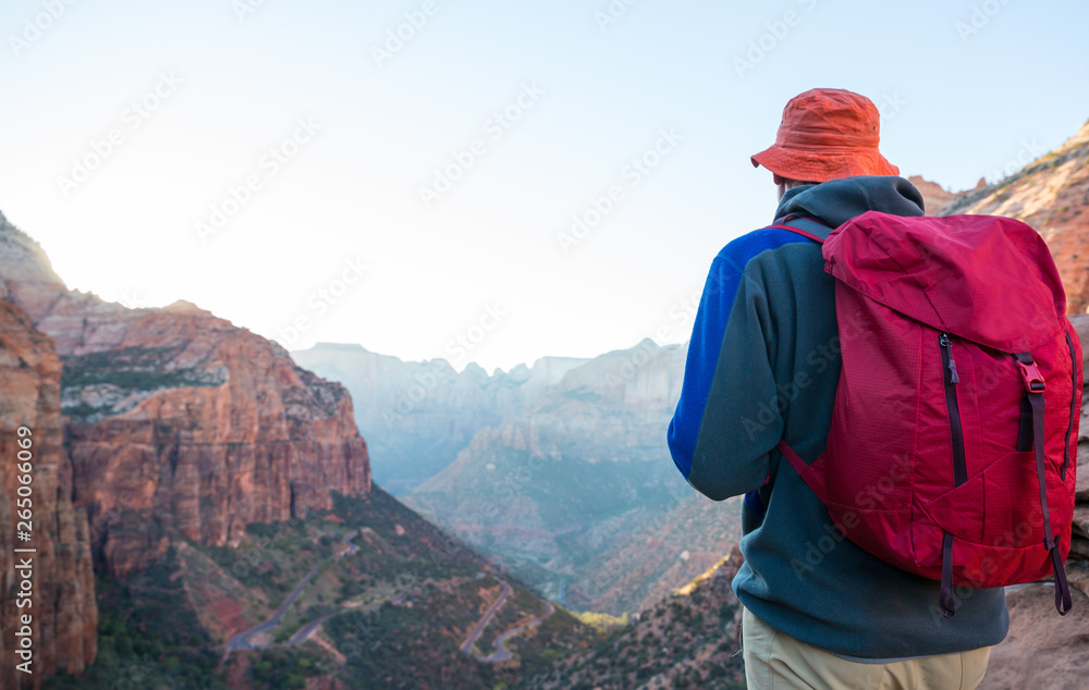 Naklejka premium Hike in Zion