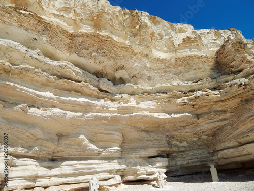 Chalk rock strata. photo