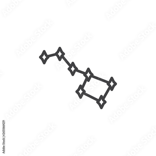 Constellation Ursa Major line icon. linear style sign for mobile concept and web design. Big Dipper outline vector icon. Symbol, logo illustration. Pixel perfect vector graphics