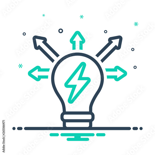 Mix line icon for creativity mode