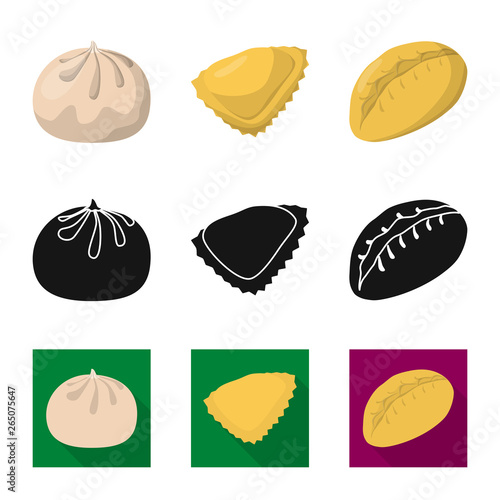 Vector illustration of products  and cooking icon. Set of products  and appetizer stock vector illustration.