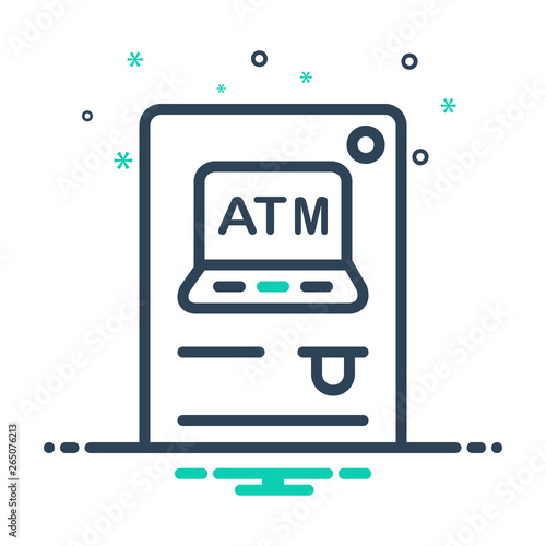 Mix line icon for ATM