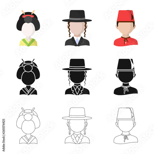 Isolated object of imitator and resident logo. Collection of imitator and culture vector icon for stock.