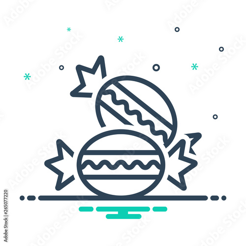 Mix line icon for bonbon 