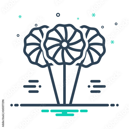 Mix line icon for lolipop