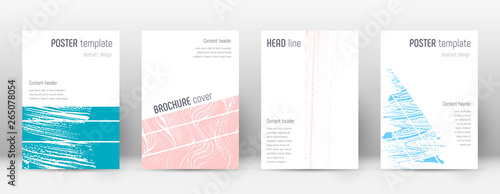 Cover page design template. Geometric brochure lay