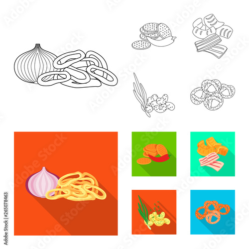 Vector illustration of taste and seasonin logo. Set of taste and organic stock vector illustration.