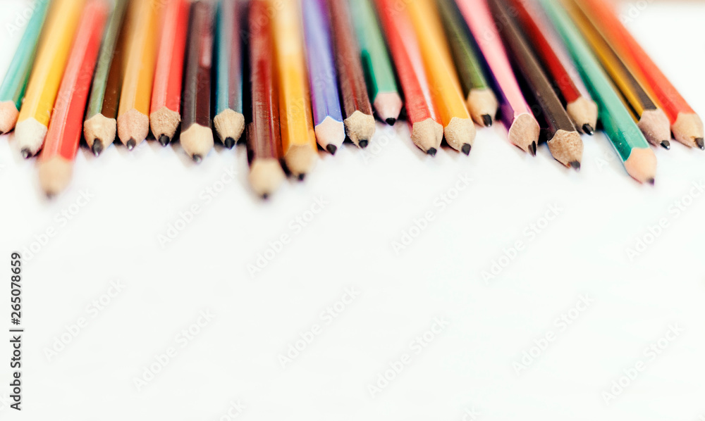 color pencils isolated on white background color pencils isolated on white background