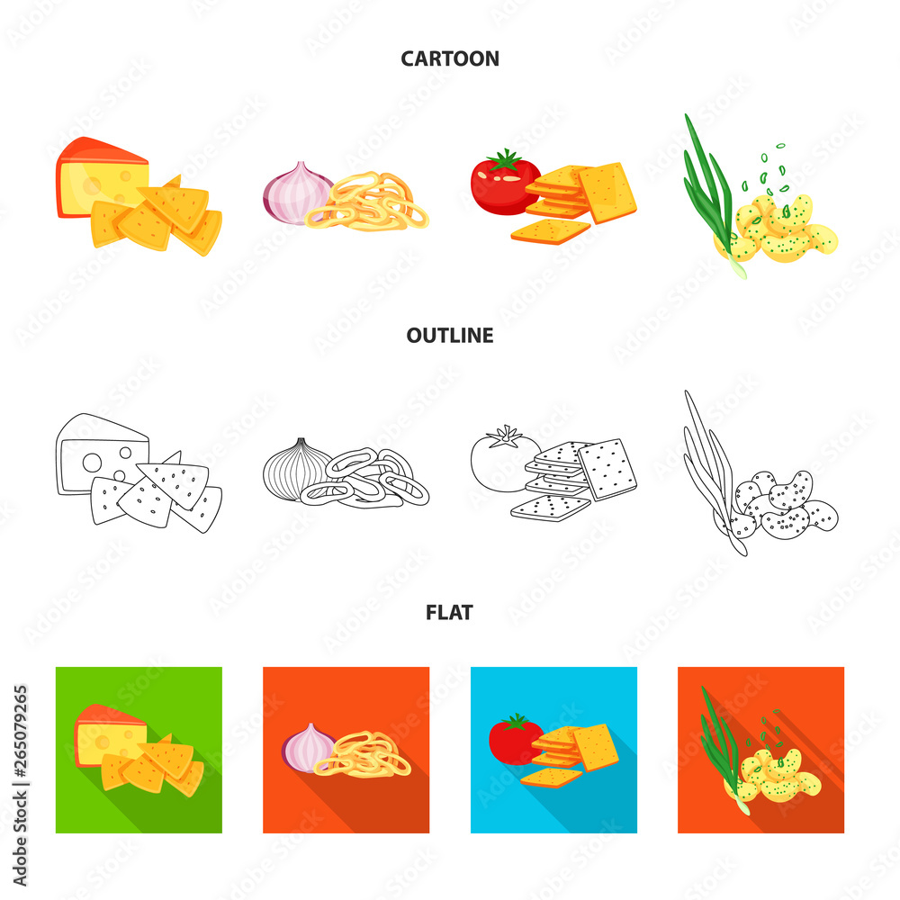 Isolated object of taste and seasonin icon. Collection of taste and organic   stock symbol for web.