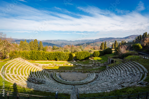 Roman theater view in Fiesole photo