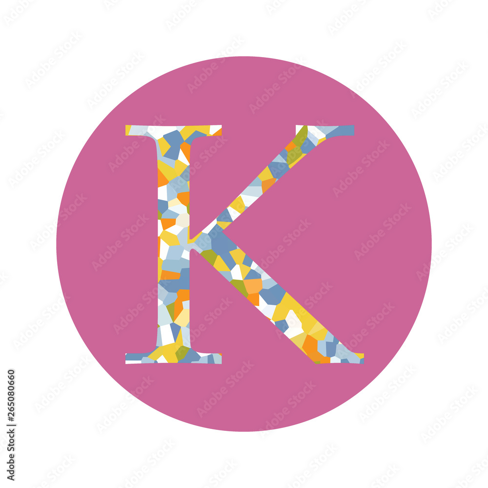 Vector illustration of alphabet K polygon style letter initial monogram Vector illustration of alphabet K polygon style letter initial monogram