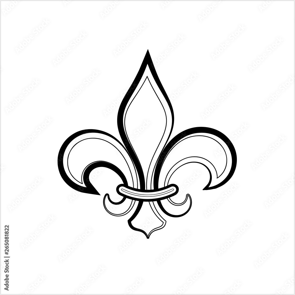Fleur De Lis, Fleur-De-Lys Or Flower-De-Luce, The Decorative Stylized Lily