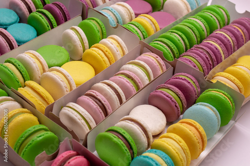 many colored macaroons