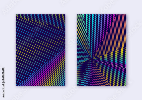 Cover design template set. Abstract lines modern b