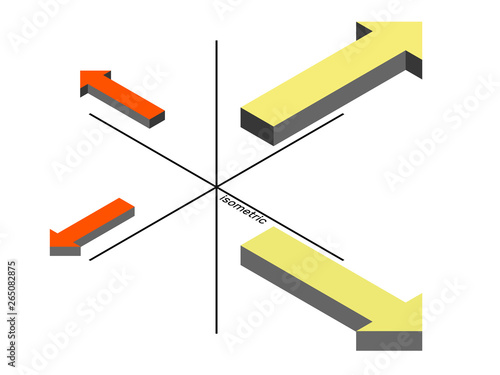 3d Arrow sign set. Isolated...