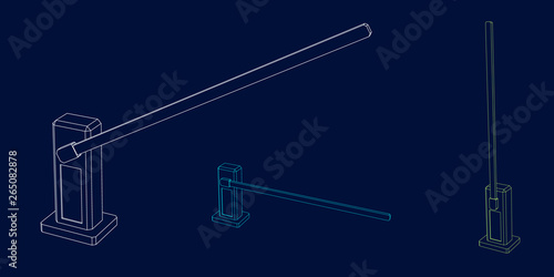 Automatic barrier. Vector o...