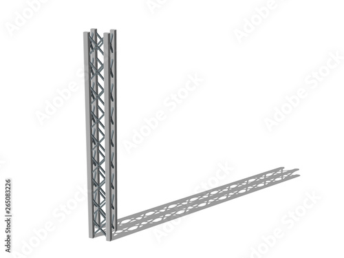 Truss girder. Isolated on white background. Vector illustration.