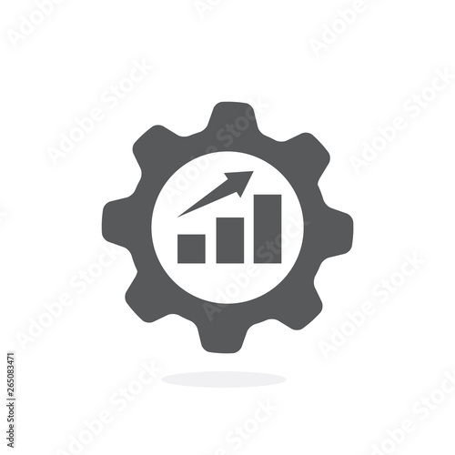 Productivity flat icon on white background