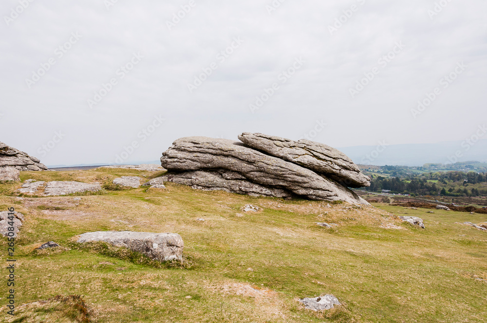 Dartmoor, Devon, Felsen, Heidelandschaft, Moor, Wanderweg, Südengland