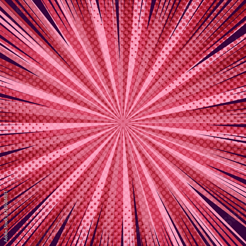 Comic abstract red explosive background