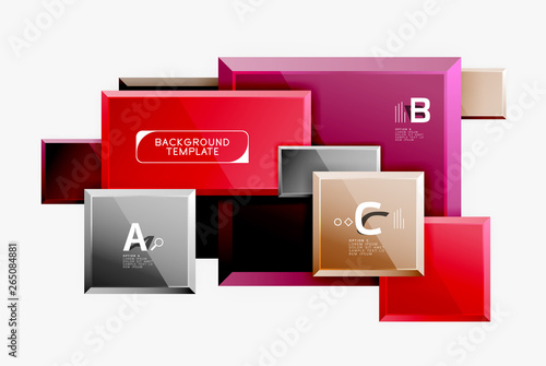 Minimal square banner abstract background