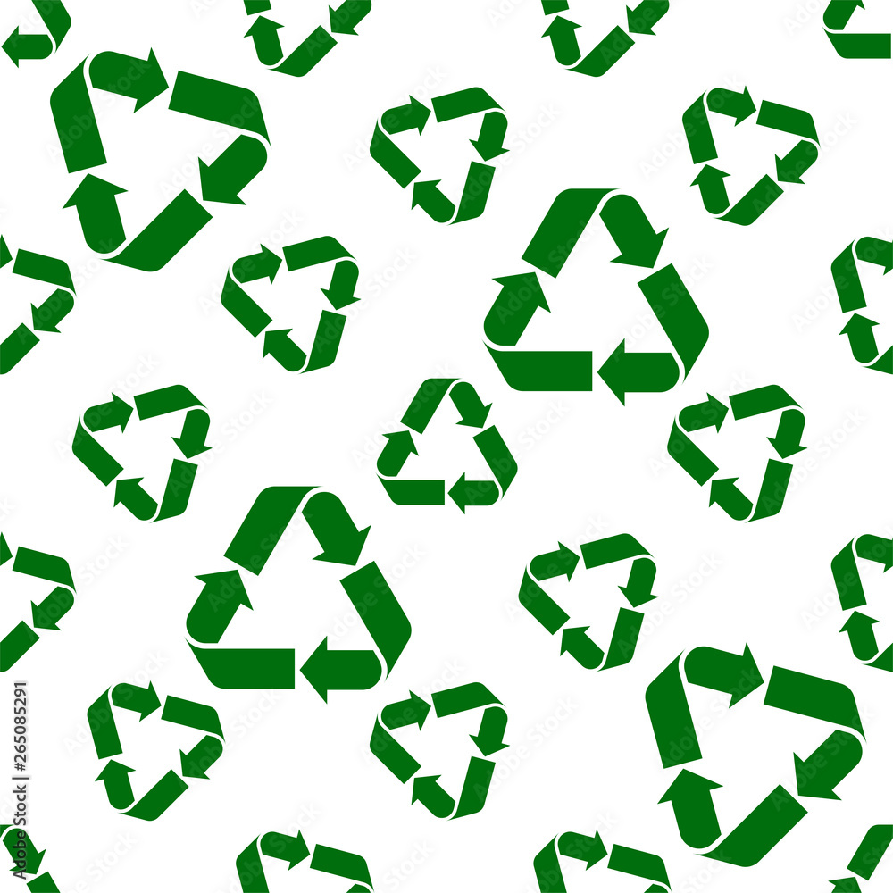 Obraz premium Recycle Icon Sign Seamless Pattern