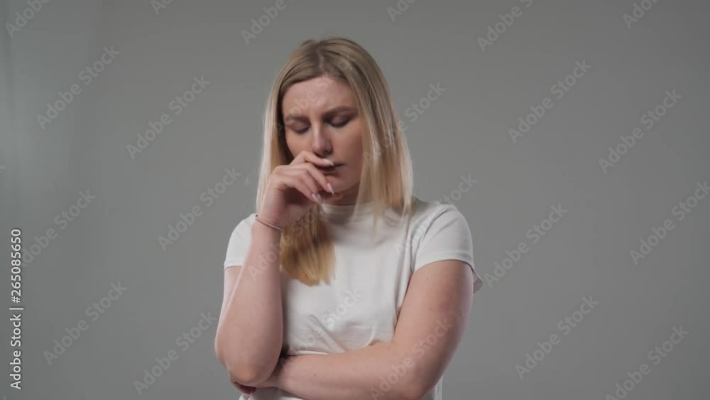 the girl thinks about the problem the girl thinks about the problem