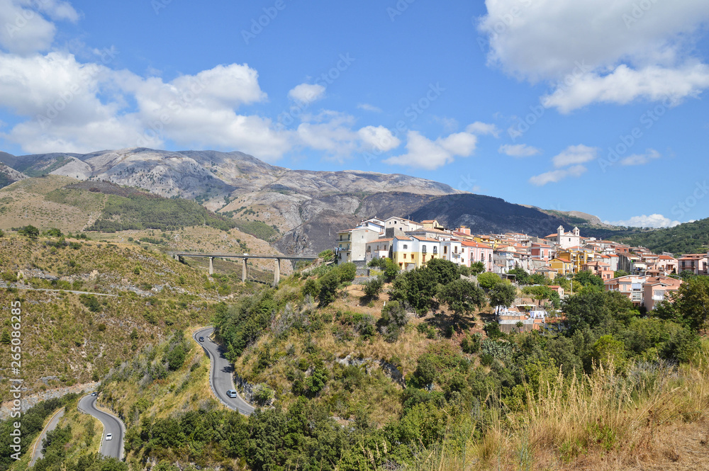 The town of Saint Nicola Arcella in the Calabria region