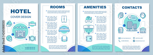 Hotel information brochure template layout