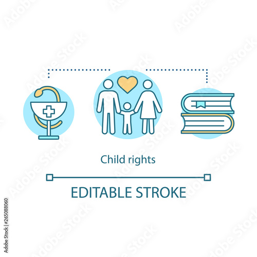 Child rights concept icon