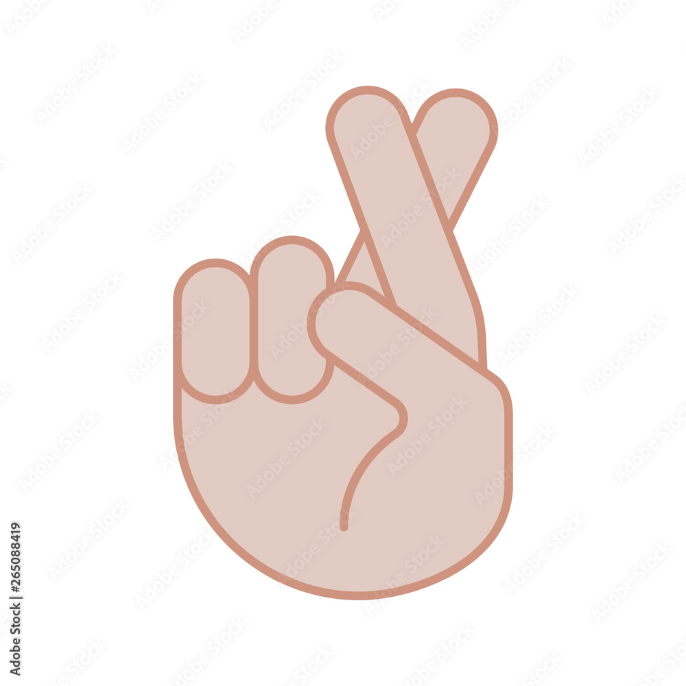 Fingers crossed emoji color icon Fingers crossed emoji color icon
