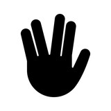 Vulcan salute emoji glyph icon