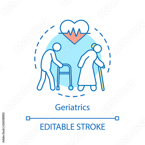Geriatrics concept icon