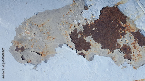 texture of the old blue paint on rusty metal wall-images 