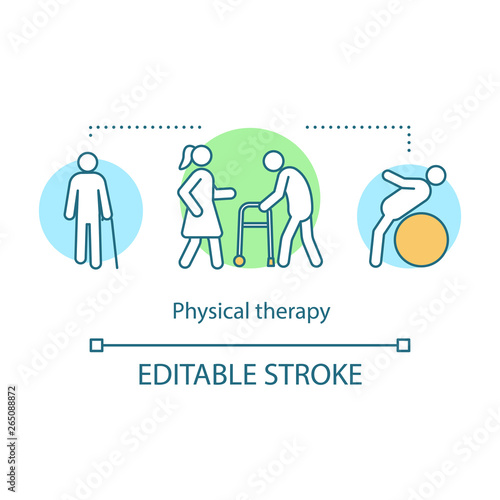 Physical therapy concept icon