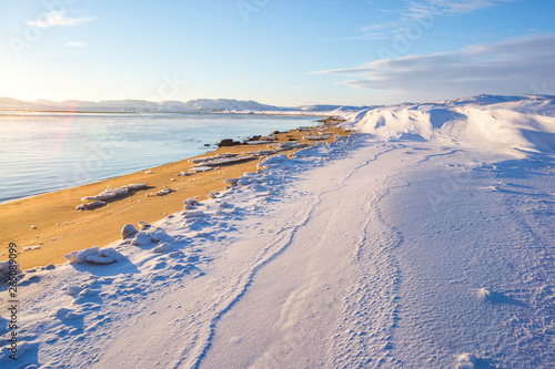 Guba Voronya  Barents Sea bay. Kola Peninsula landscape