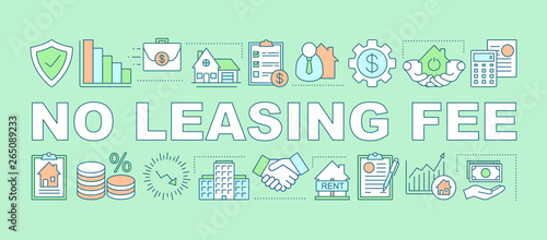 No leasing fee word concepts banner