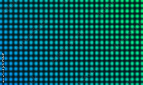 LED TV screen monitor with diode light texture background. Vector video wall digital led tv display with gradient color mesh pattern