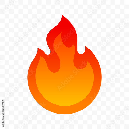 Spicy chili hot fire flame icon. Vector spicy fast food and sauce package fire burn label