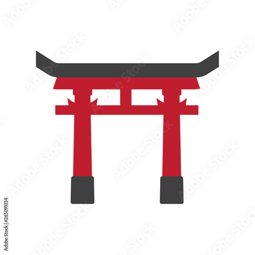 japanese gate icon- vector illustration