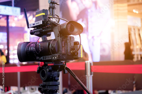 Video camera recording at television broadcast events